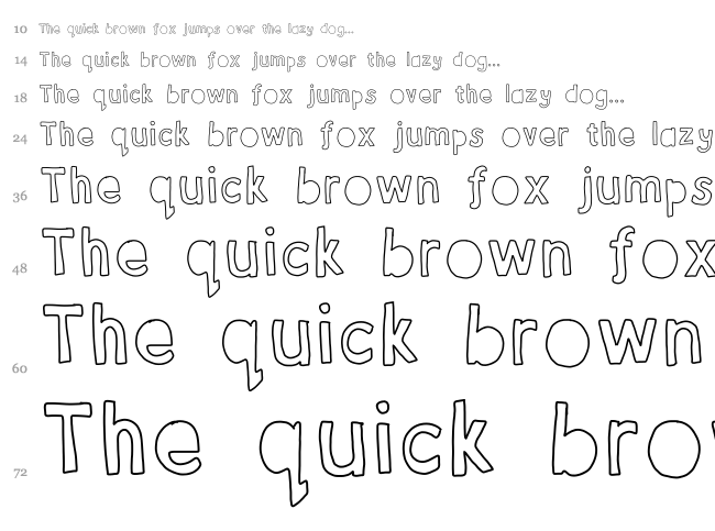 Bubble Mim font waterfall
